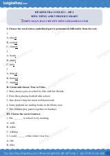 Đề thi học kì 1 Tiếng Anh 5 Phonics Smart - Đề số 2
